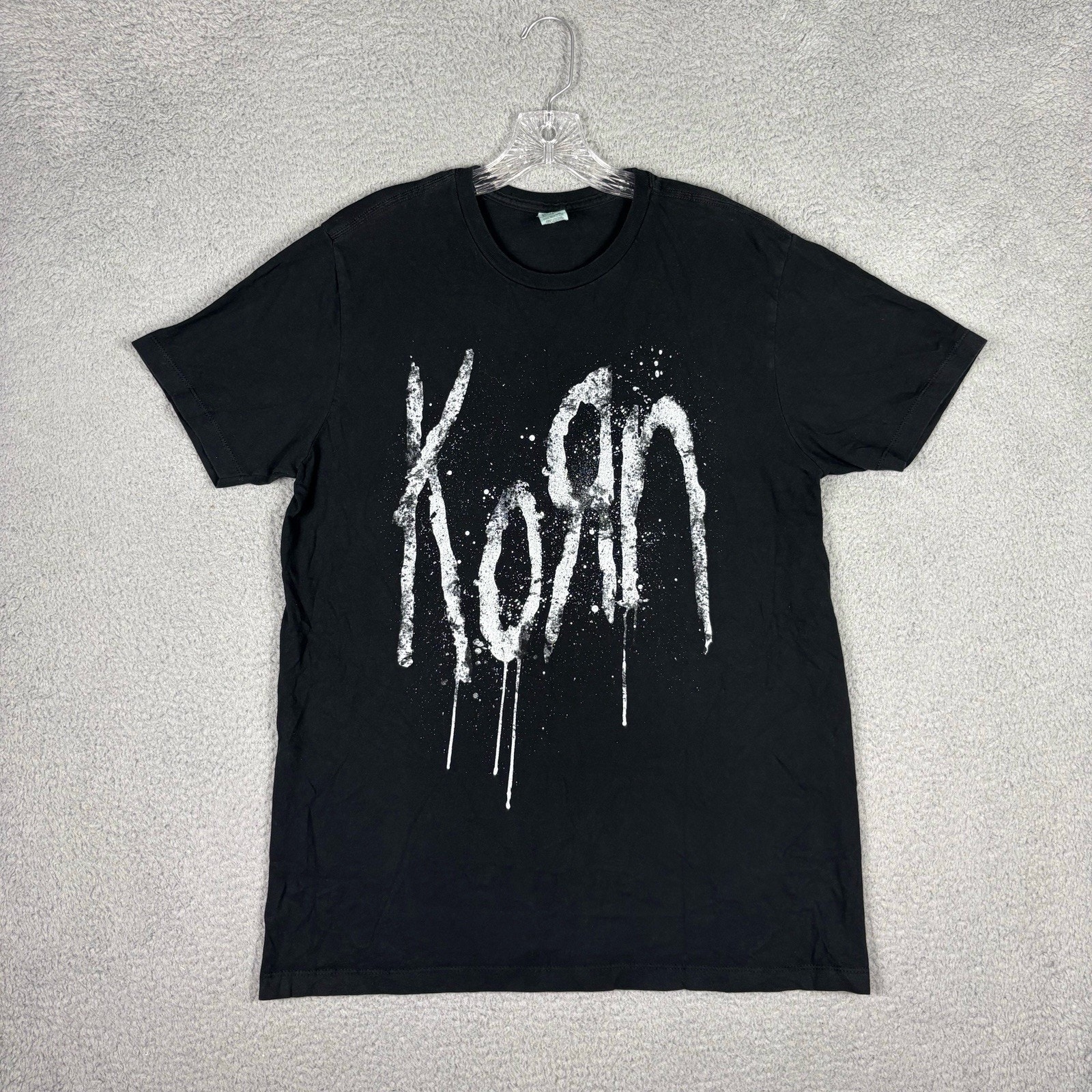 Vtg Korn Still A Freak T-Shirt Menâs Large Black Pacific Band Tee Double Sided